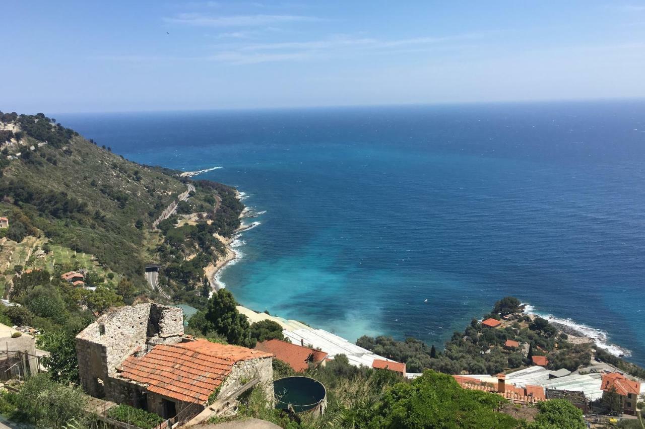 House In Grimaldi. Spectacular View Over The French Riviera! 格里马尔迪 外观 照片